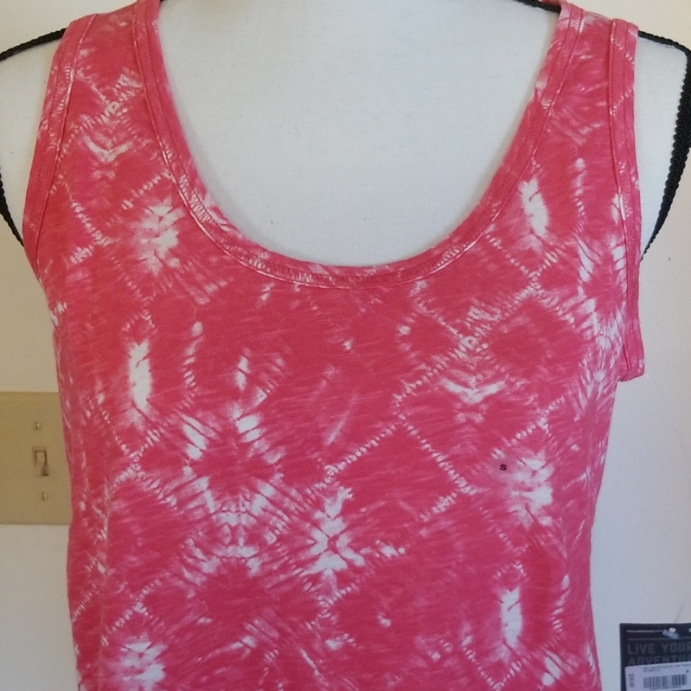 Eddie Bauer watermelon pink tie dye tank N…
